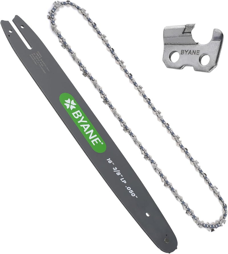 Byane 16 Inch Carbide Chainsaw Bar and Chain Combo for Stihl, 3/8" LP Pitch, 050" Gauge, 55 Drive Links, Fits STIHL 021, MS 170 MS 180, MS 180 c, MS 210, MS 211, Oregon S55 105668 557502 and More - Image 1